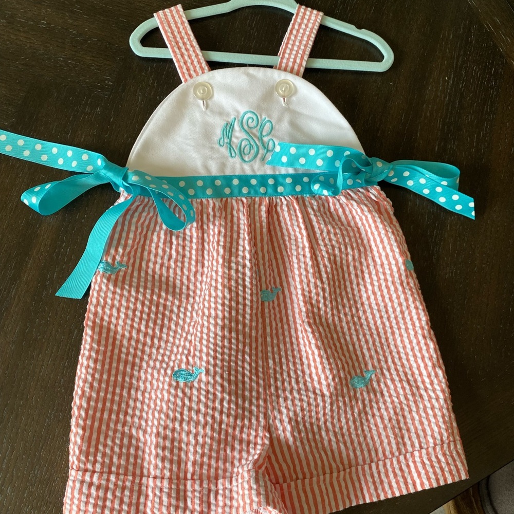 “MSC” Whale Seersucker Outfit